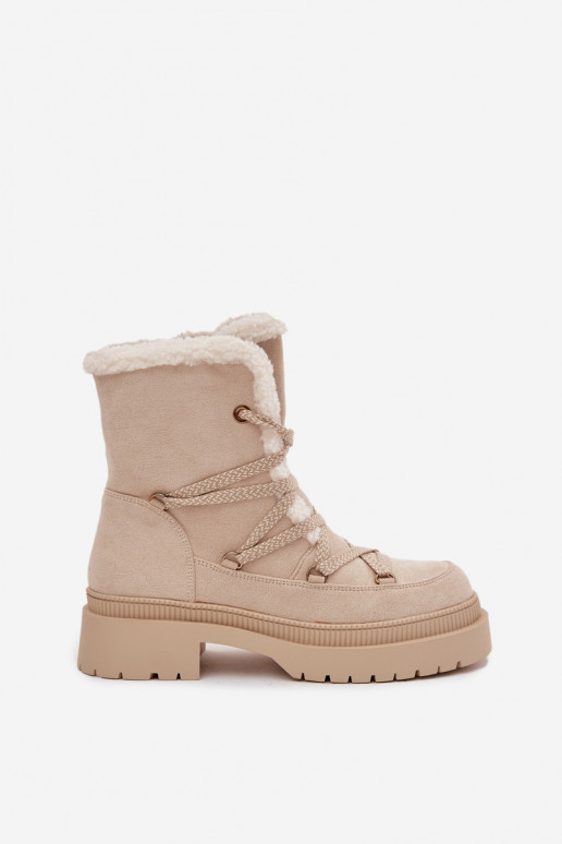 SneeuIn laarzen Dames met opInarming beige Irmara SneeuIn laarzen Dames met opInarming beige Irmara