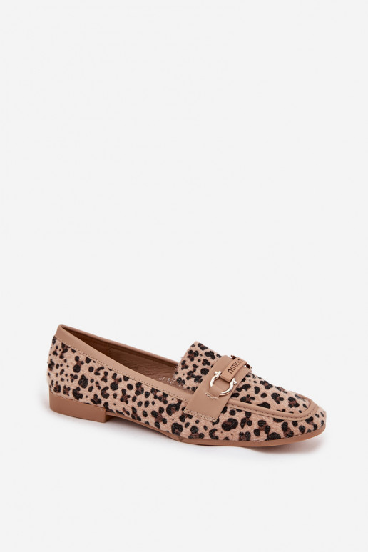 Mocassins Mocassins Dames Met sierlijk Element met luipaardbontpatronen beige Evelora Mocassins Mocassins Dames Met sierlijk Element met luipaardbontpatronen beige Evelora