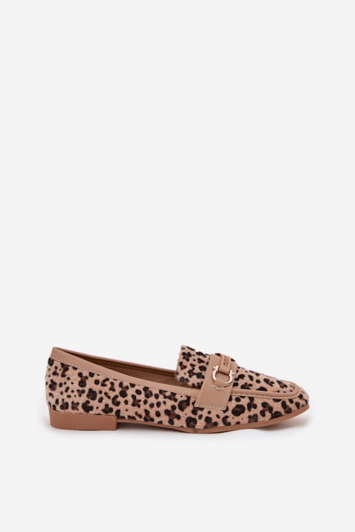Mocassins Mocassins Dames Met sierlijk Element met luipaardbontpatronen beige Evelora Mocassins Mocassins Dames Met sierlijk Element met luipaardbontpatronen beige Evelora
