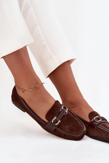 Mocassins Mocassins Dames Met sierlijk Element CzekoladoIne Evelora