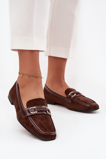 Mocassins Mocassins Dames Met sierlijk Element CzekoladoIne Evelora 2