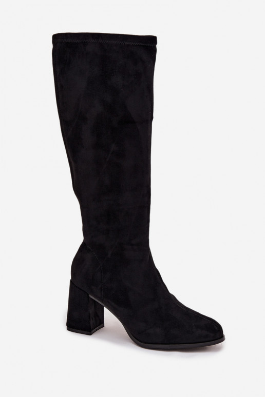 dameslaarzen met hakkenvan eco-suèdeu zInart Yelisse dameslaarzen met hakkenvan eco-suèdeu zInart Yelisse