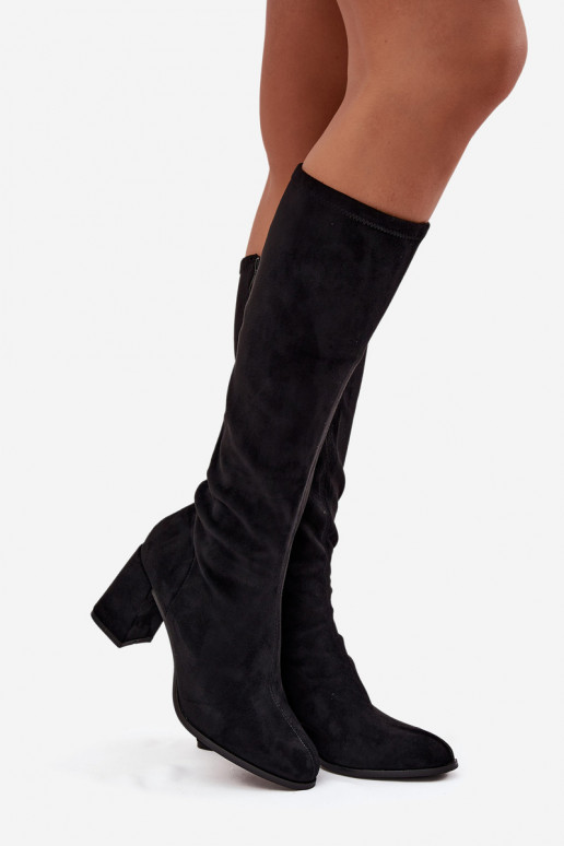 dameslaarzen met hakkenvan eco-suèdeu zInart Yelisse dameslaarzen met hakkenvan eco-suèdeu zInart Yelisse