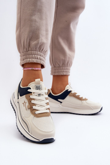 Sportieve dames schoenen Big Star NN274A092 in zandkleur