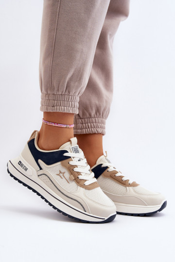 Sportieve dames schoenen Big Star NN274A092 in zandkleur 2