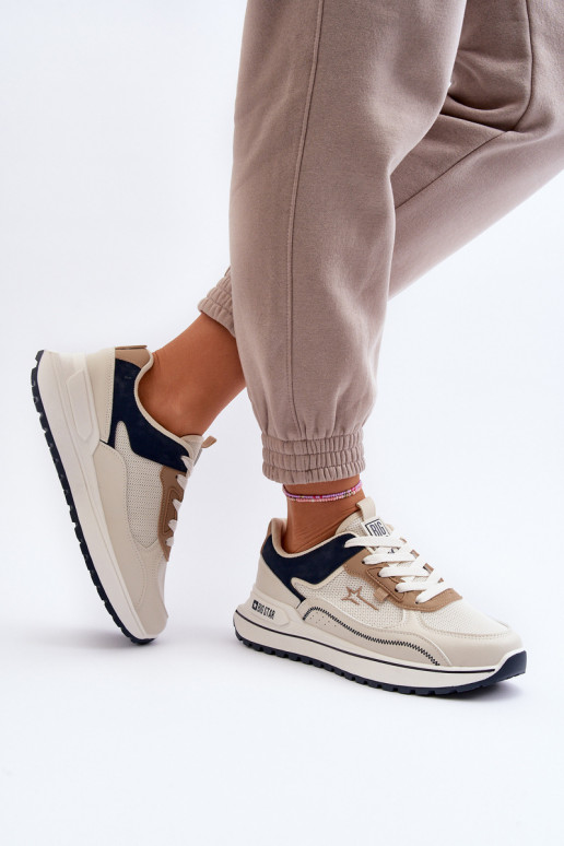 Sneakers model schoenen Dames Big Star NN274A092 beige Sneakers model schoenen Dames Big Star NN274A092 beige