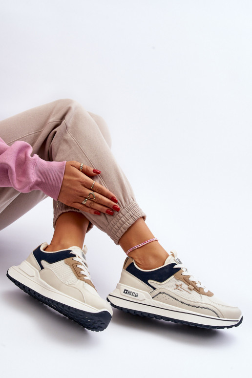 Sneakers model schoenen Dames Big Star NN274A092 beige Sneakers model schoenen Dames Big Star NN274A092 beige