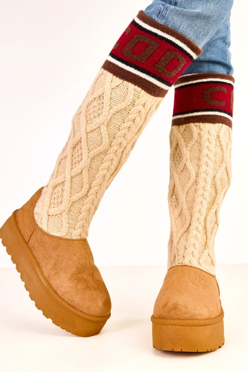 Bruine sneeuwlaarzen met...