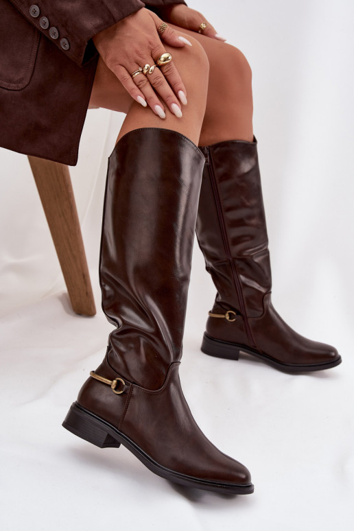 opInarmen dameslaarzen met brede hakken Met sierlijk Detalem CzekoladoIne Renaya opInarmen dameslaarzen met brede hakken Met sierlijk Detalem CzekoladoIne Renaya