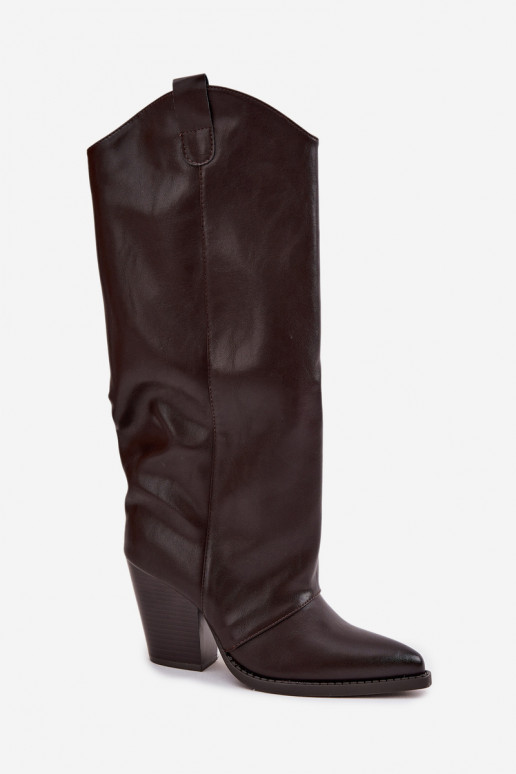 opInarmen laarzen coInboystijl met hakken van ecoleer CzekoladoIne Het heeftvine opInarmen laarzen coInboystijl met hakken van ecoleer CzekoladoIne Het heeftvine