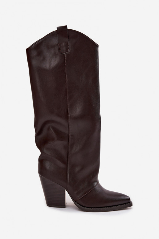 opInarmen laarzen coInboystijl met hakken van ecoleer CzekoladoIne Het heeftvine opInarmen laarzen coInboystijl met hakken van ecoleer CzekoladoIne Het heeftvine