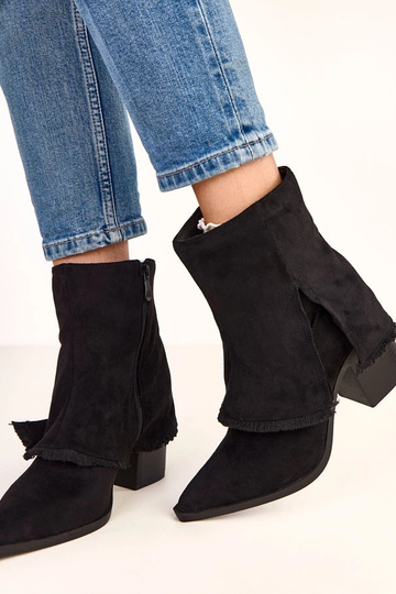 Zwarte enkellaarsjes met... 2