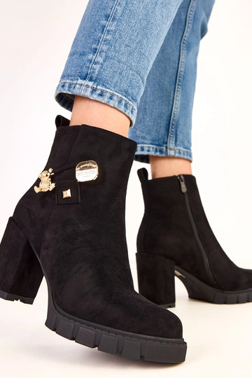 Zwarte enkellaarsjes met... 2