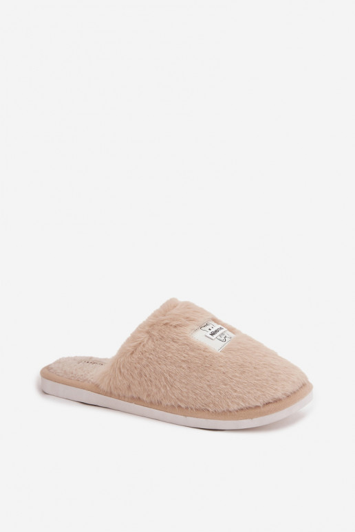 schoenen eigengemaakt Slippers Dames met bont beige Het heeftelis schoenen eigengemaakt Slippers Dames met bont beige Het heeftelis