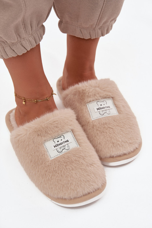 schoenen eigengemaakt Slippers Dames met bont beige Het heeftelis schoenen eigengemaakt Slippers Dames met bont beige Het heeftelis