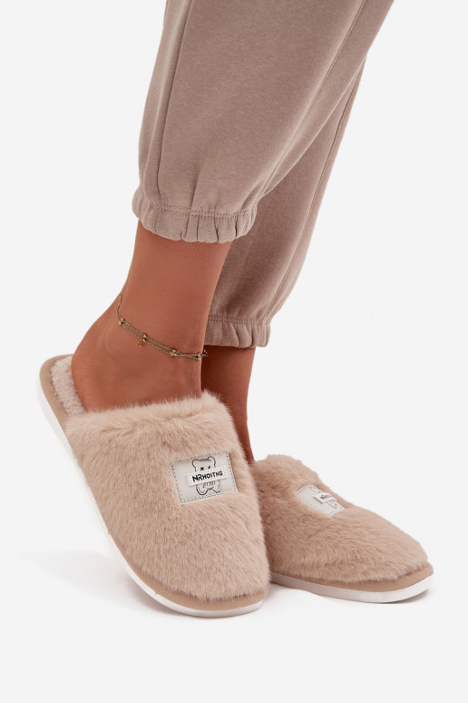 schoenen eigengemaakt Slippers Dames met bont beige Het heeftelis schoenen eigengemaakt Slippers Dames met bont beige Het heeftelis