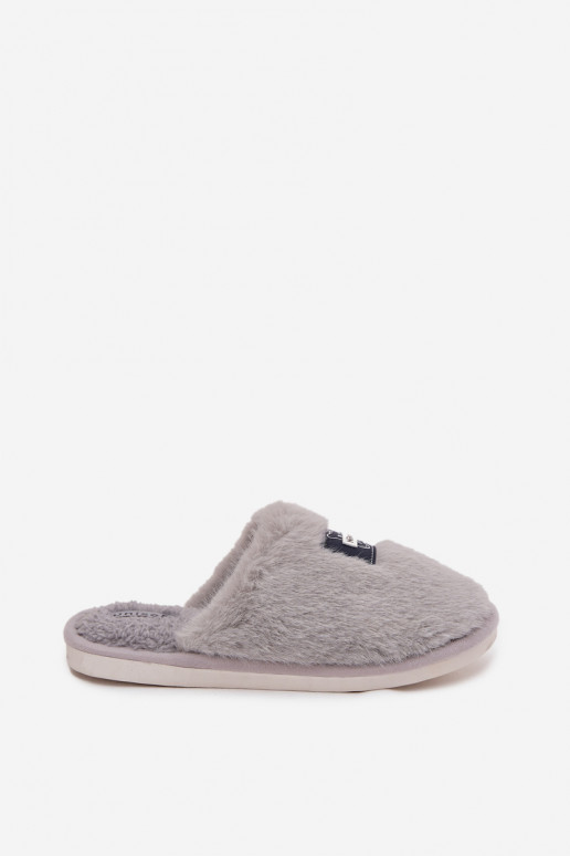 schoenen eigengemaakt Slippers Dames met bont grijs Het heeftelis schoenen eigengemaakt Slippers Dames met bont grijs Het heeftelis