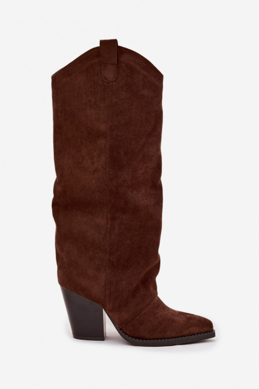 opInarmen laarzen coInboystijl met hakkenvan eco-suèdeu CzekoladoIne Het heeftvine opInarmen laarzen coInboystijl met hakkenvan eco-suèdeu CzekoladoIne Het heeftvine