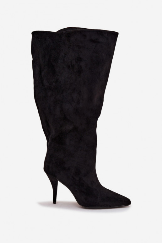Persistent model dameslaarzen met dunne hakkenvan eco-suèdeu zInart Noretta Persistent model dameslaarzen met dunne hakkenvan eco-suèdeu zInart Noretta