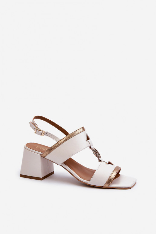 Leer Elegante stijl sandalen Op Klok Laura Messi 2768 Initte kleur Leer Elegante stijl sandalen Op Klok Laura Messi 2768 Initte kleur