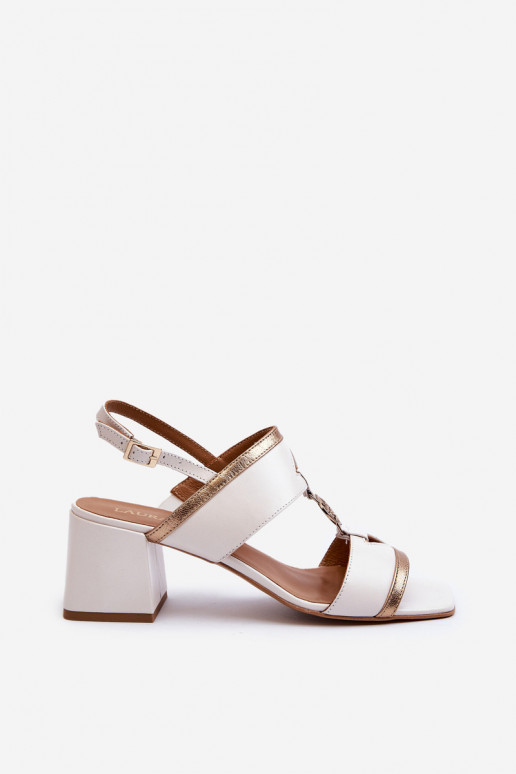 Leer Elegante stijl sandalen Op Klok Laura Messi 2768 Initte kleur Leer Elegante stijl sandalen Op Klok Laura Messi 2768 Initte kleur