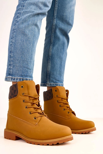 Bruine werkschoenen met...