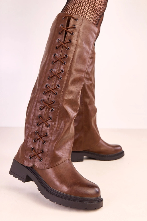 Bruine lange laarzen met afneembare... Bruine lange laarzen met afneembare...