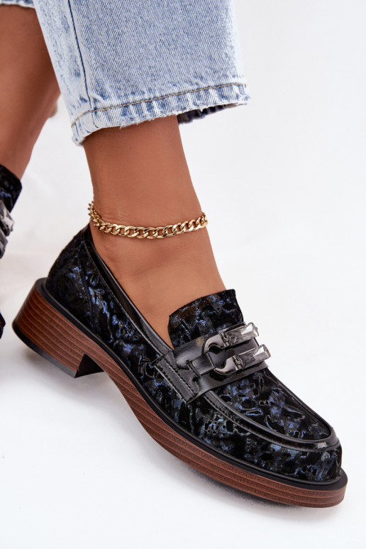 Leer Suède mocassins Dames Met sierlijk Detalem D&A MR52-178 zInart Leer Suède mocassins Dames Met sierlijk Detalem D&A MR52-178 zInart