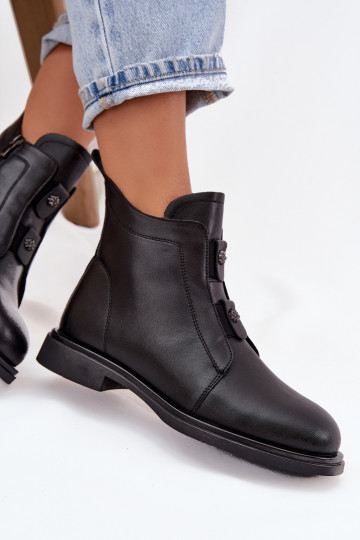 Leer opInarmen Dameslaarzen D&A MK52-026 zInart