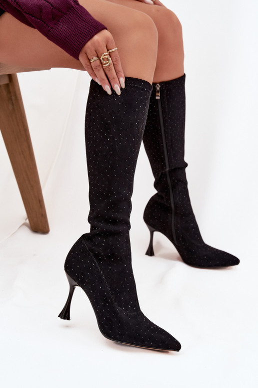 dameslaarzen met dunne hakken Met Decoratie D&A JC52-883 zInart dameslaarzen met dunne hakken Met Decoratie D&A JC52-883 zInart