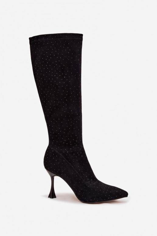 dameslaarzen met dunne hakken Met Decoratie D&A JC52-883 zInart dameslaarzen met dunne hakken Met Decoratie D&A JC52-883 zInart