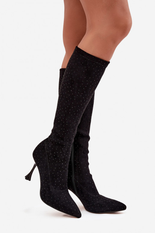 dameslaarzen met dunne hakken Met Decoratie D&A JC52-883 zInart dameslaarzen met dunne hakken Met Decoratie D&A JC52-883 zInart