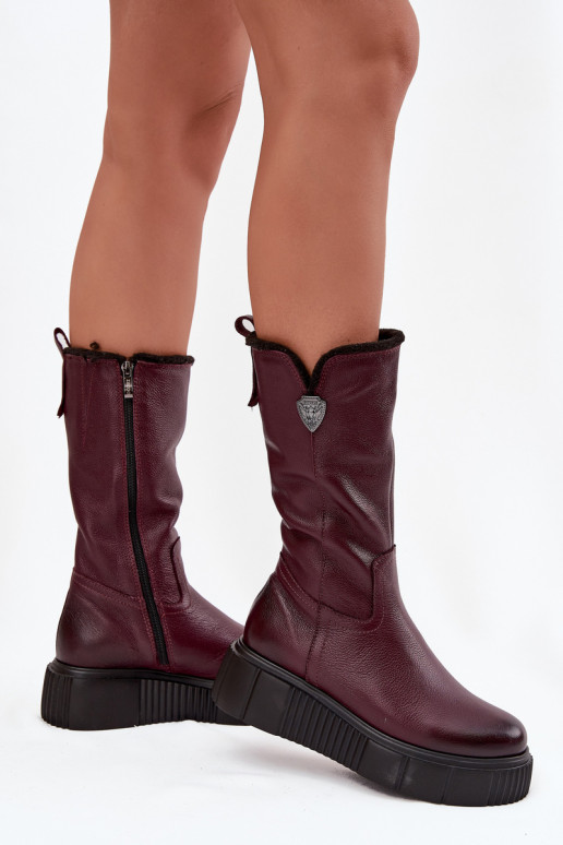 Dames Leer laarzen Met INol Zazoo 70121 bordeaux Dames Leer laarzen Met INol Zazoo 70121 bordeaux