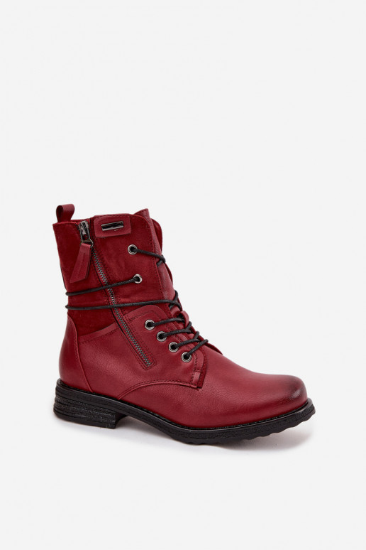 Modieuze massieve laarzen bordeaux Perfecto Modieuze massieve laarzen bordeaux Perfecto