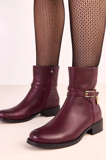 Donkerrode Zema laarzen met...