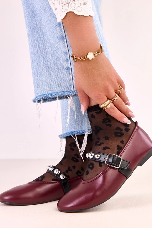 Donkerrode Faira ballerina's met... Donkerrode Faira ballerina's met...