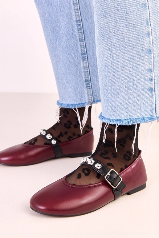 Donkerrode Faira ballerina's met... Donkerrode Faira ballerina's met...