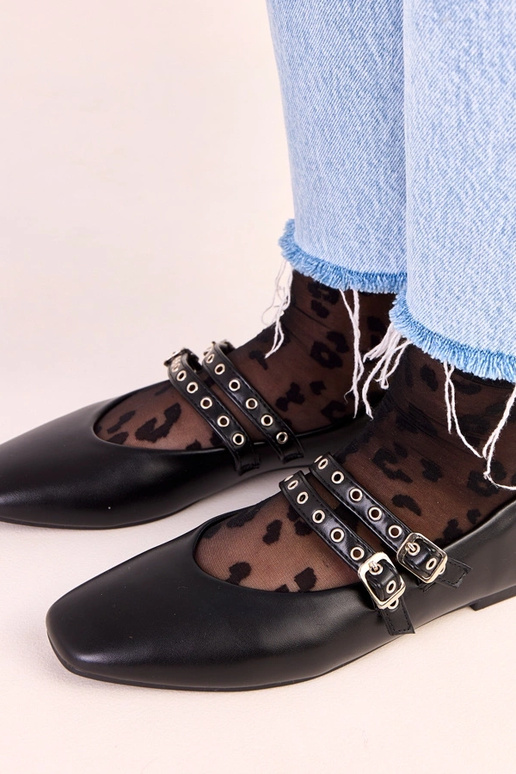 Zwarte Alfira ballerina's met... Zwarte Alfira ballerina's met...