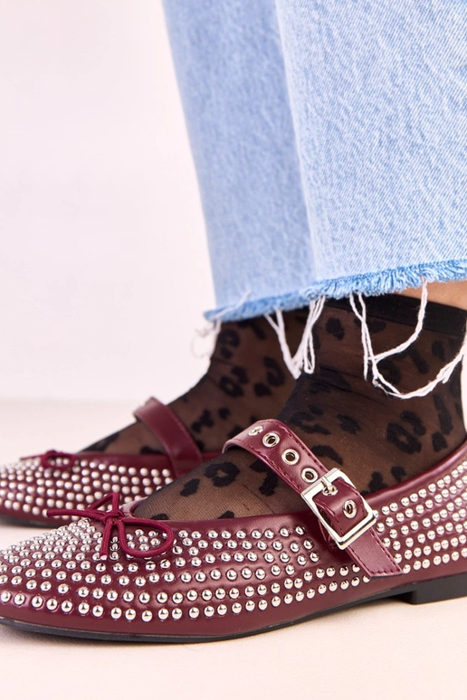 Donkerrode Mylie ballerina's,...