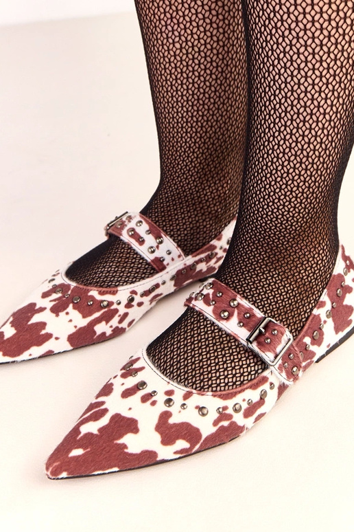 Bruine Loresi ballerina's met... Bruine Loresi ballerina's met...