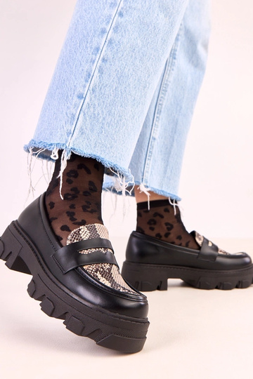 Zwarte Loles mocassins met... 2