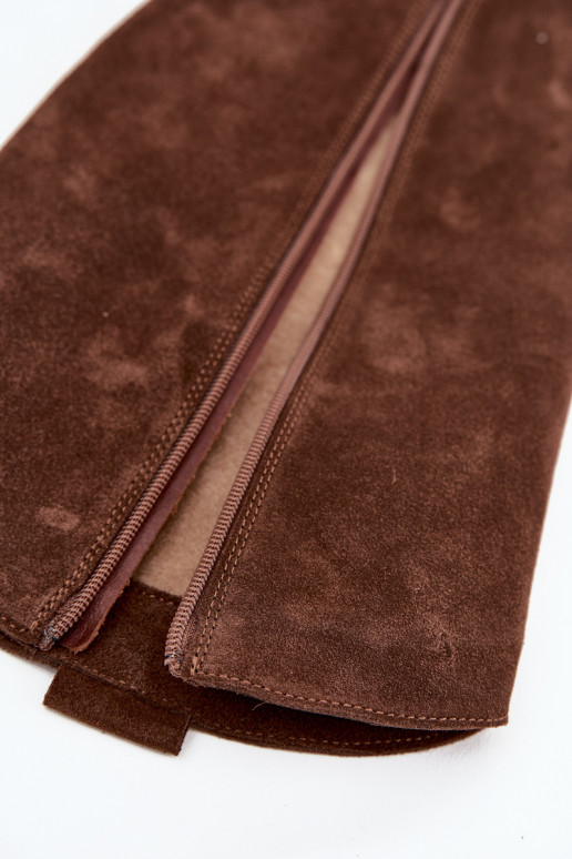 Leer van suède laarzen coInboystijl opInarmen Zazoo 4224 CzekoladoIne Leer van suède laarzen coInboystijl opInarmen Zazoo 4224 CzekoladoIne