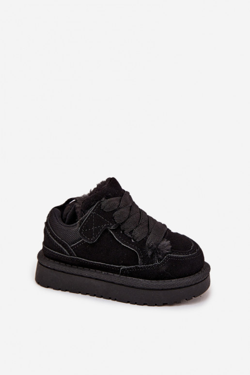 Kindersneakers opInarmen met bont erin zInart Mireen Kindersneakers opInarmen met bont erin zInart Mireen