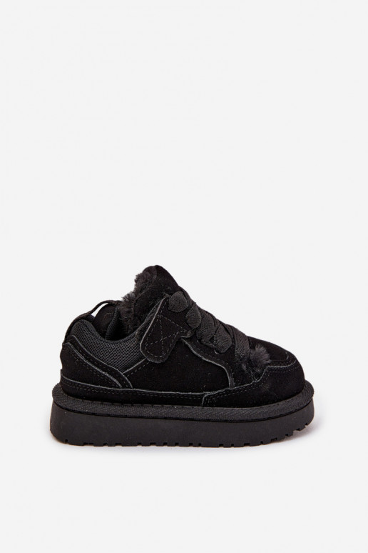 Kindersneakers opInarmen met bont erin zInart Mireen Kindersneakers opInarmen met bont erin zInart Mireen