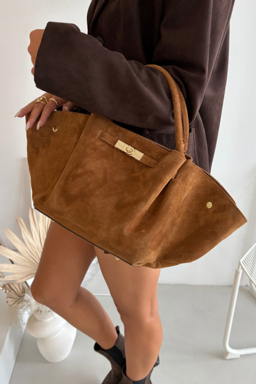 HandtasOpturalnego van suèdeu bruine kleur Fiorenza HandtasOpturalnego van suèdeu bruine kleur Fiorenza