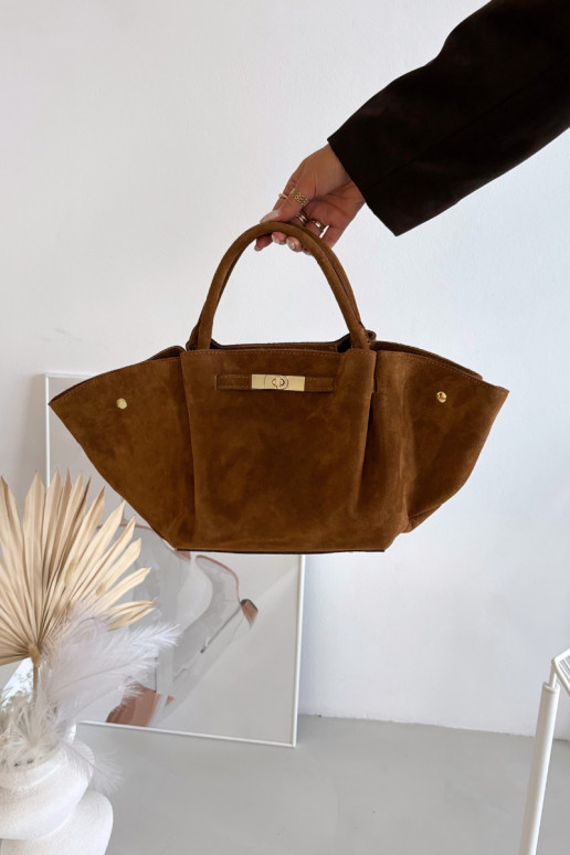 HandtasOpturalnego van suèdeu bruine kleur Fiorenza HandtasOpturalnego van suèdeu bruine kleur Fiorenza