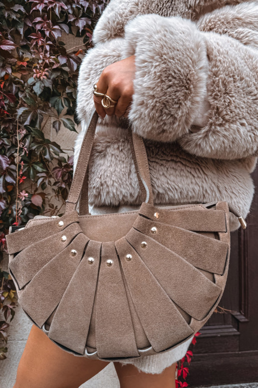 HandtasOpturalnego van suèdeu ivoor Tialine HandtasOpturalnego van suèdeu ivoor Tialine