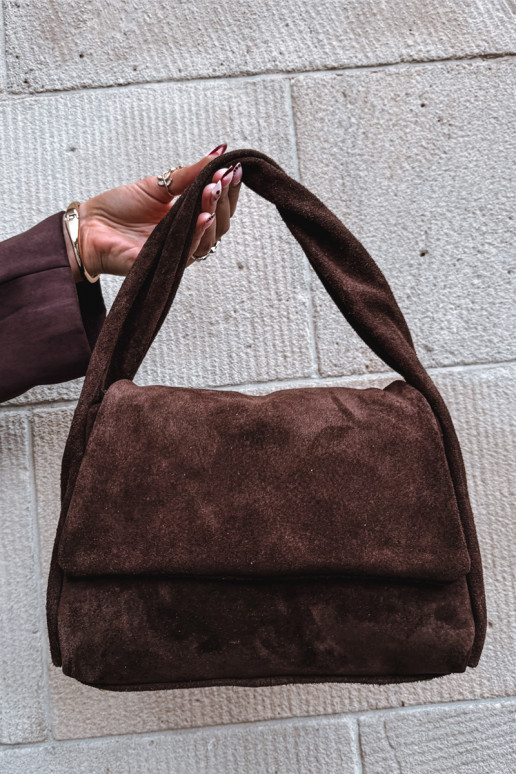 Skórzana van suèdeoIna Handtas CzekoladoIna Monelle