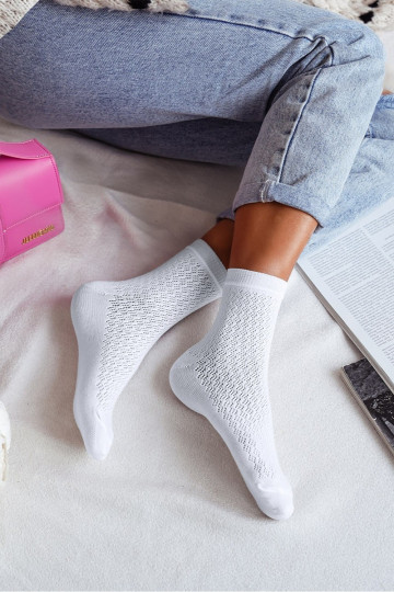 Sokken Dames met elementen van opengeInerkt Initte kleur