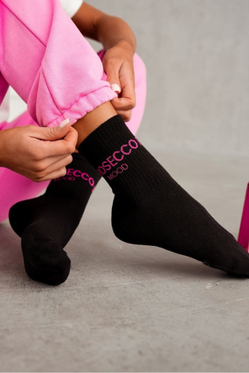 Dames sokken PROSECCO MOOD, zwarte kleur